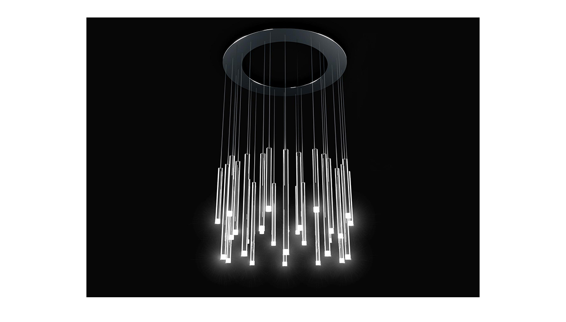 Lampadario tondo con pendenti Black & More吊灯