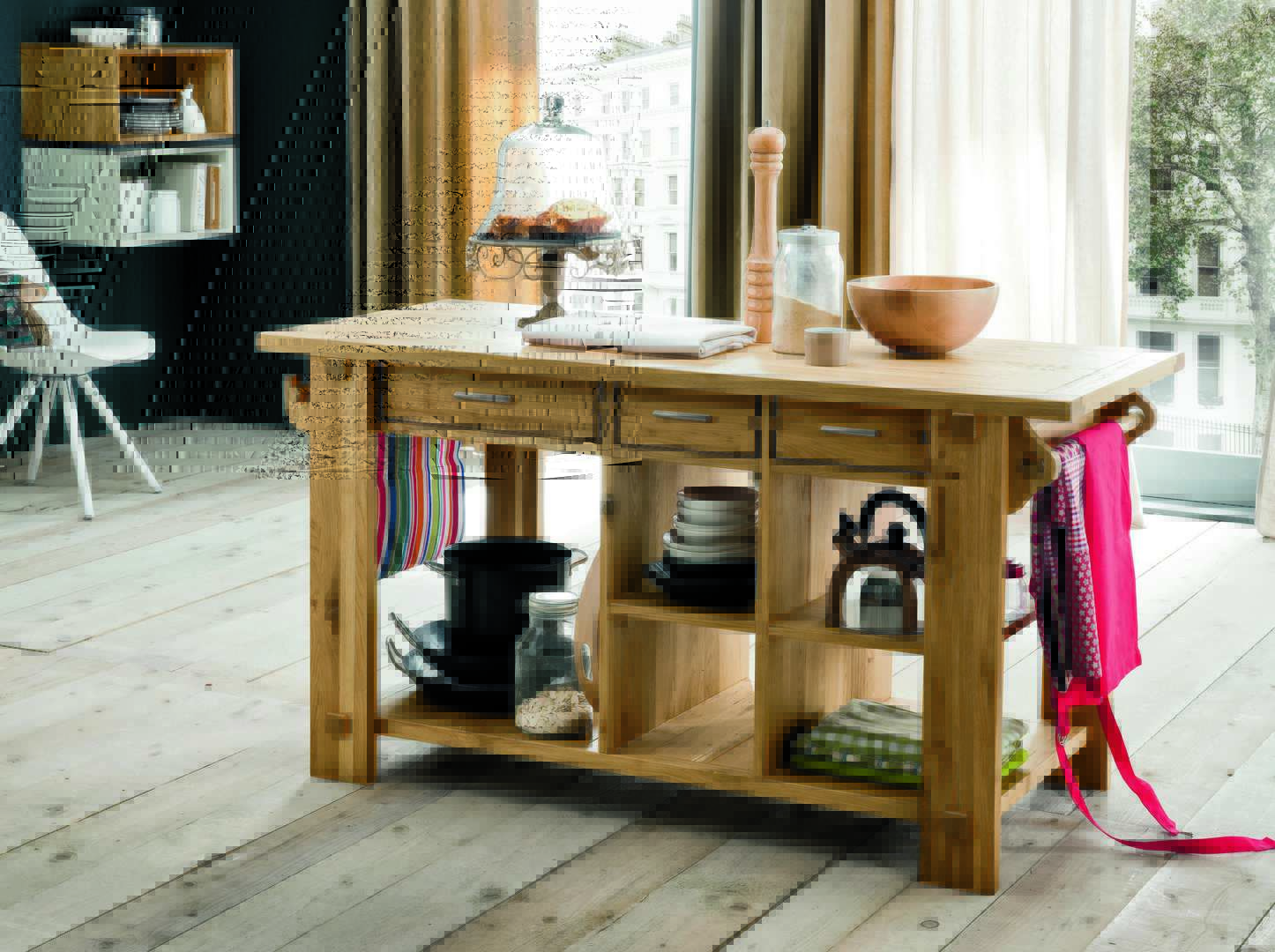 kitchen  Island with wooden top 橱柜