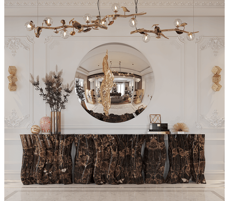 BocaDoLoboMONOCHROME FAUX-MARBLE 玄关桌