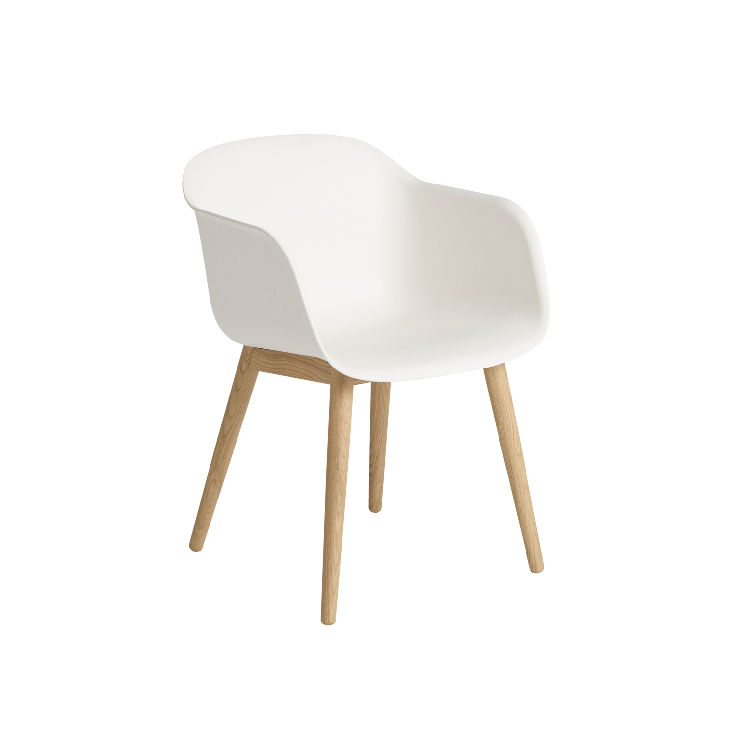 FIBER ARMCHAIR Wood Base餐椅